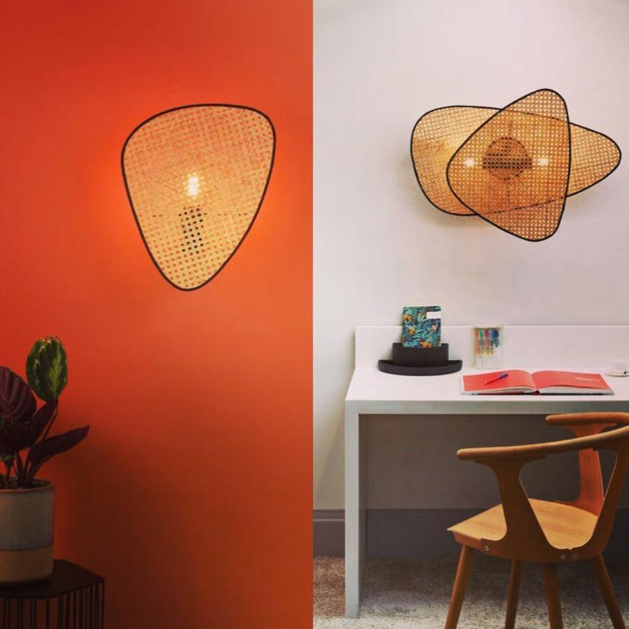 Caneira Art Natural Cannage Bamboo Sconce Wall lamp