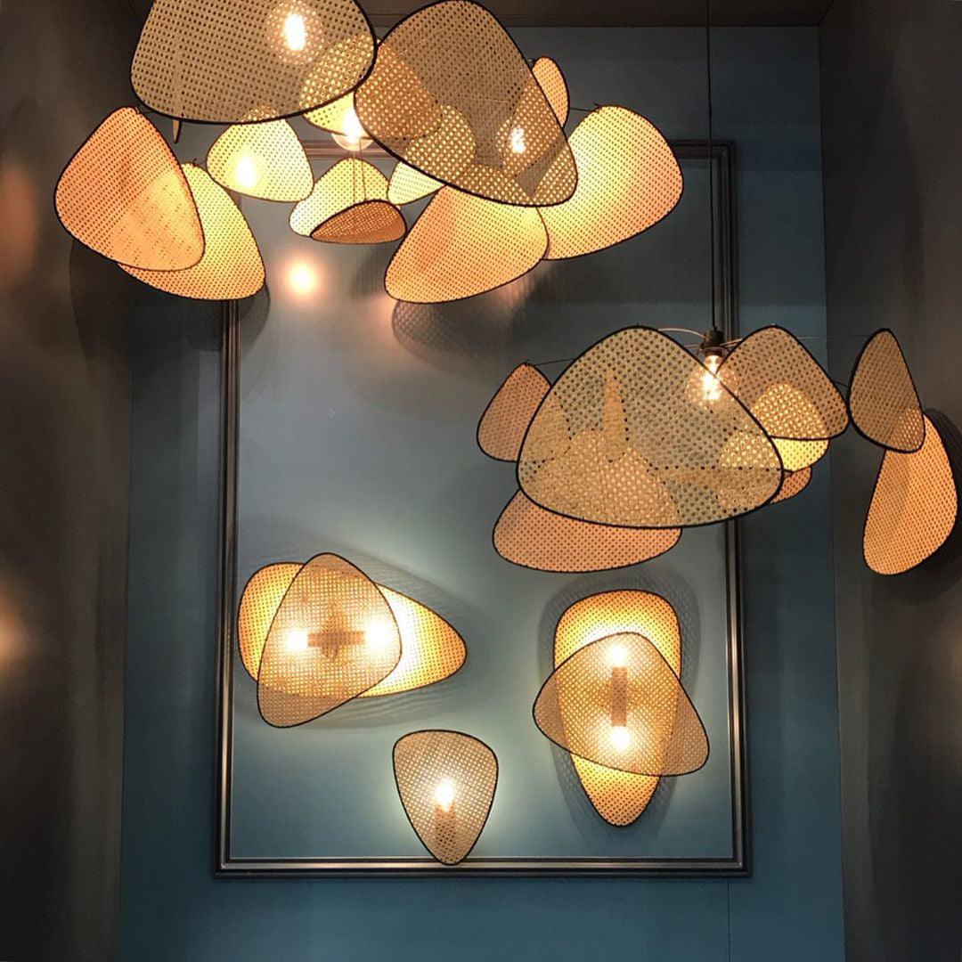 Caneira Art Natural Cannage Bamboo Sconce Wall lamp
