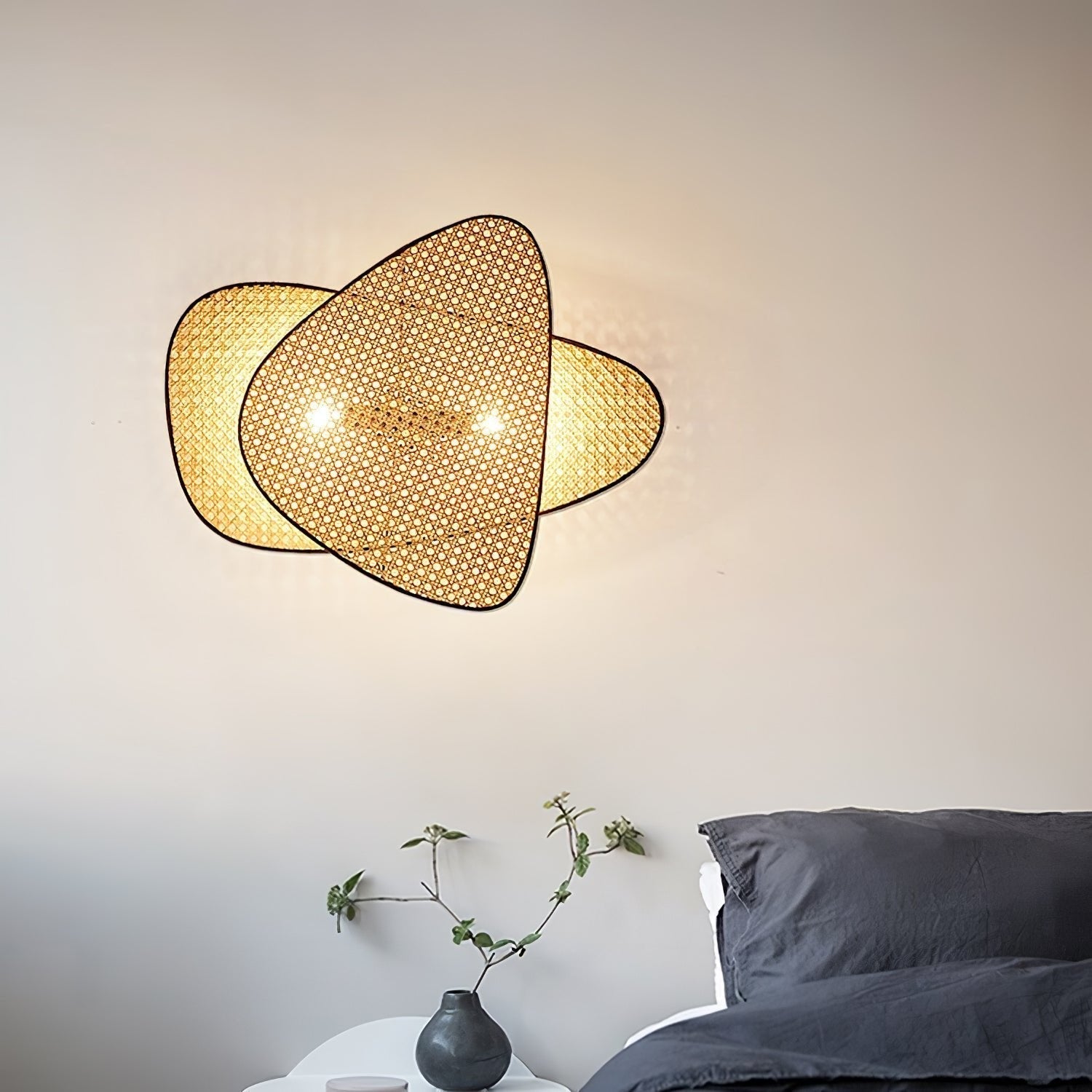 Caneira Art Natural Cannage Bamboo Sconce Wall lamp