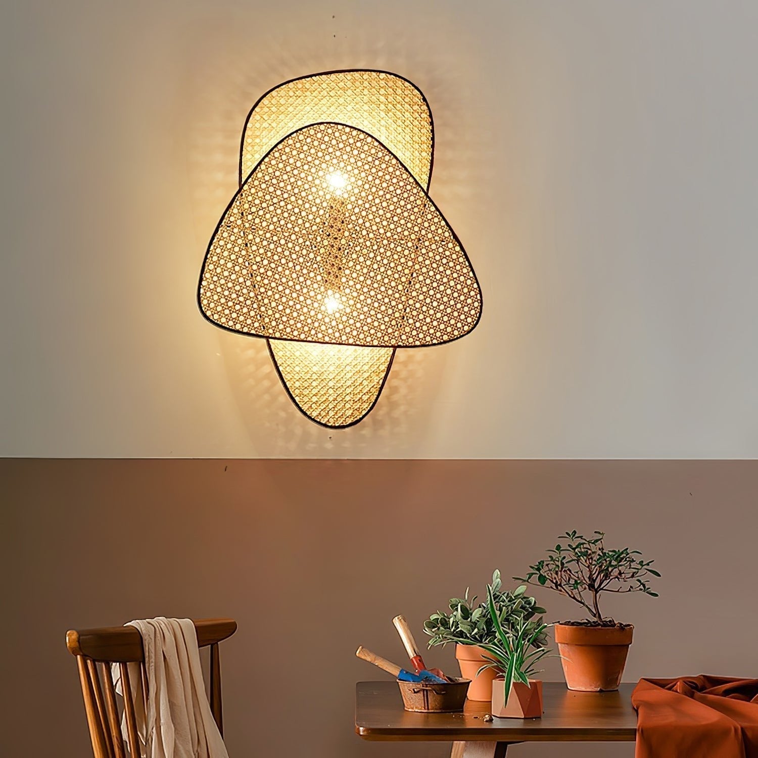 Caneira Art Natural Cannage Bamboo Sconce Wall lamp