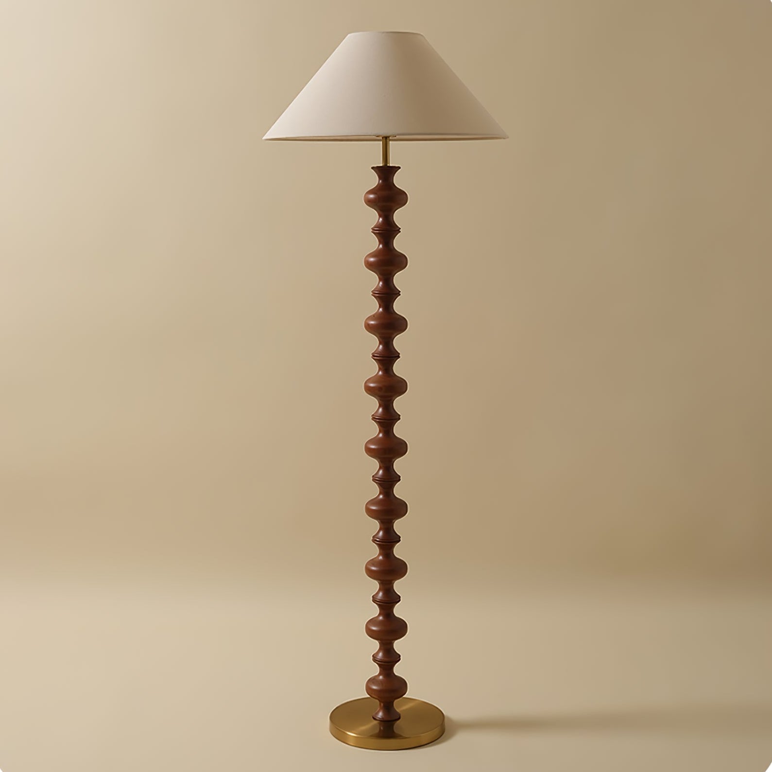 Sylirora Wood Fabric Floor Lamp