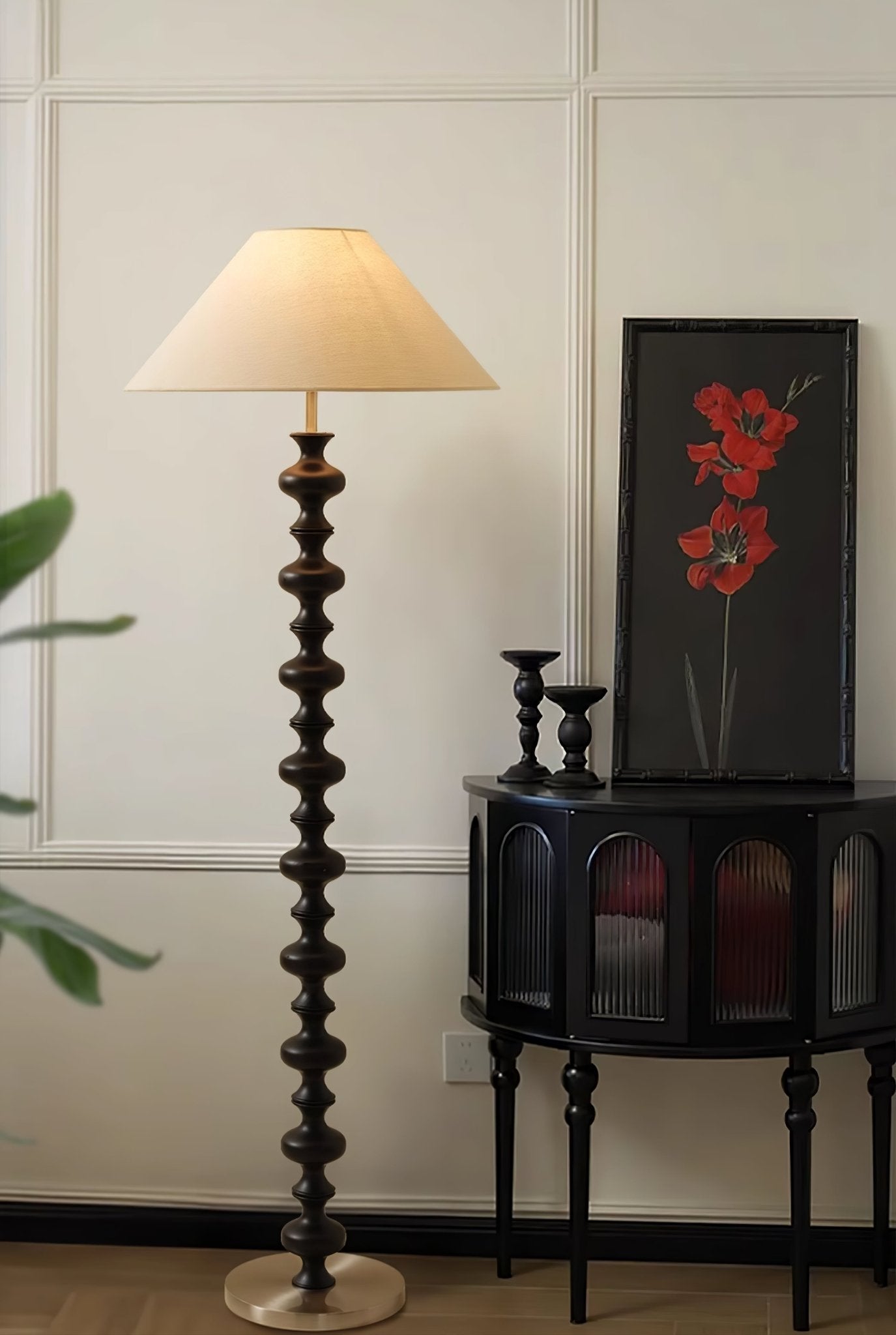 Sylirora Wood Fabric Floor Lamp