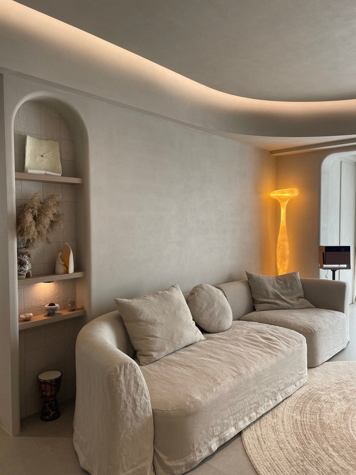 Sorenne Sculptural Tall Floor Lamp