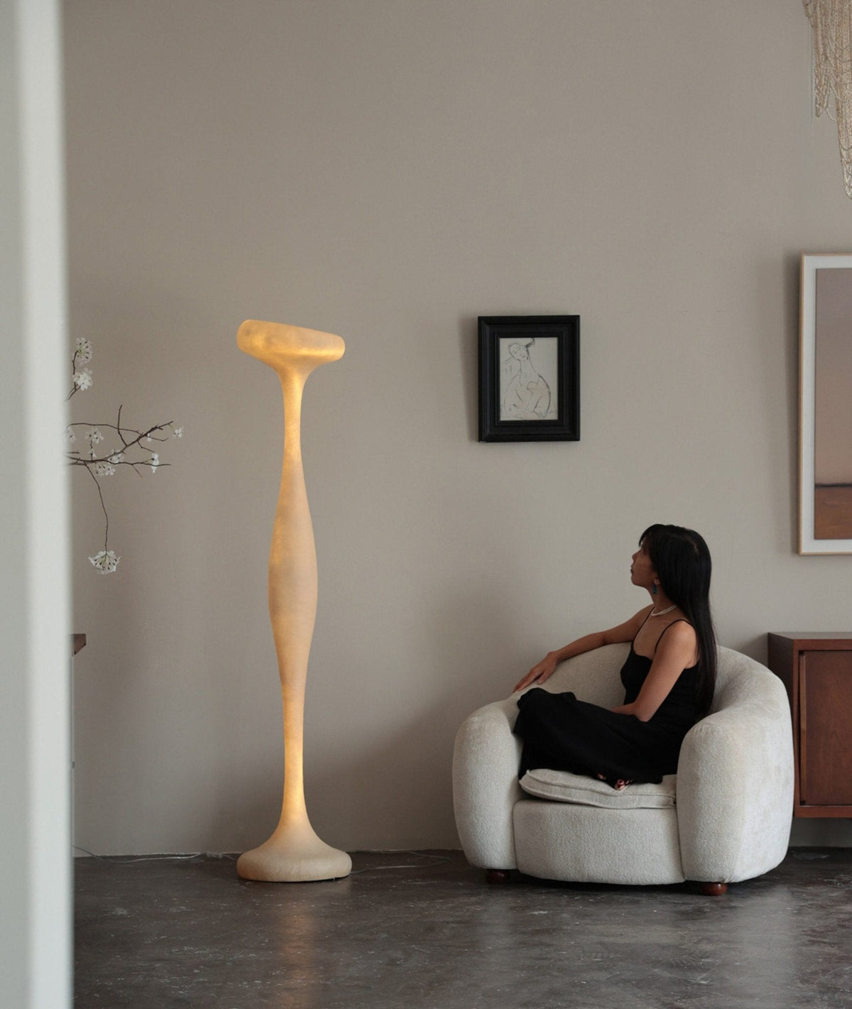 Sorenne Sculptural Tall Floor Lamp