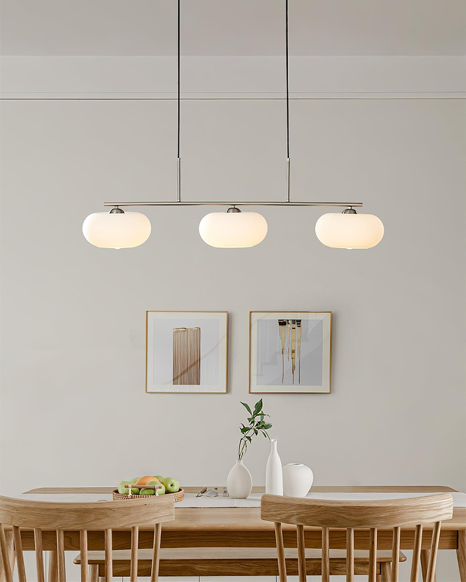 Lustra Pendant Lamp 3-Light Globe Shaped Linear - Neutral Decor