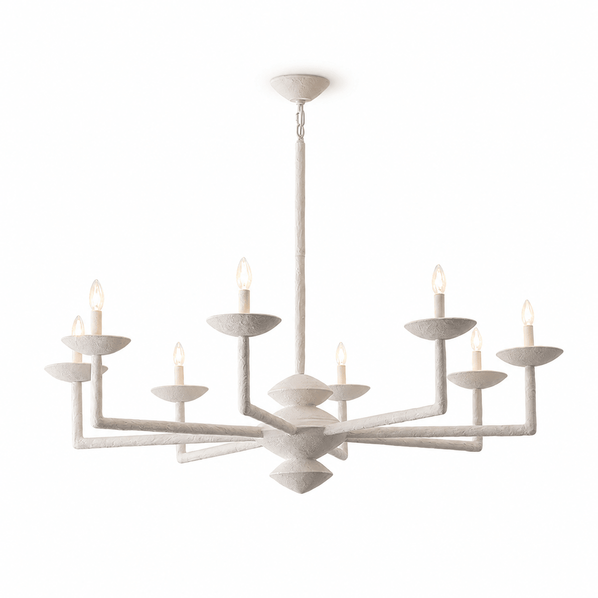 Sculptural Plaster Candelabra Chandelier