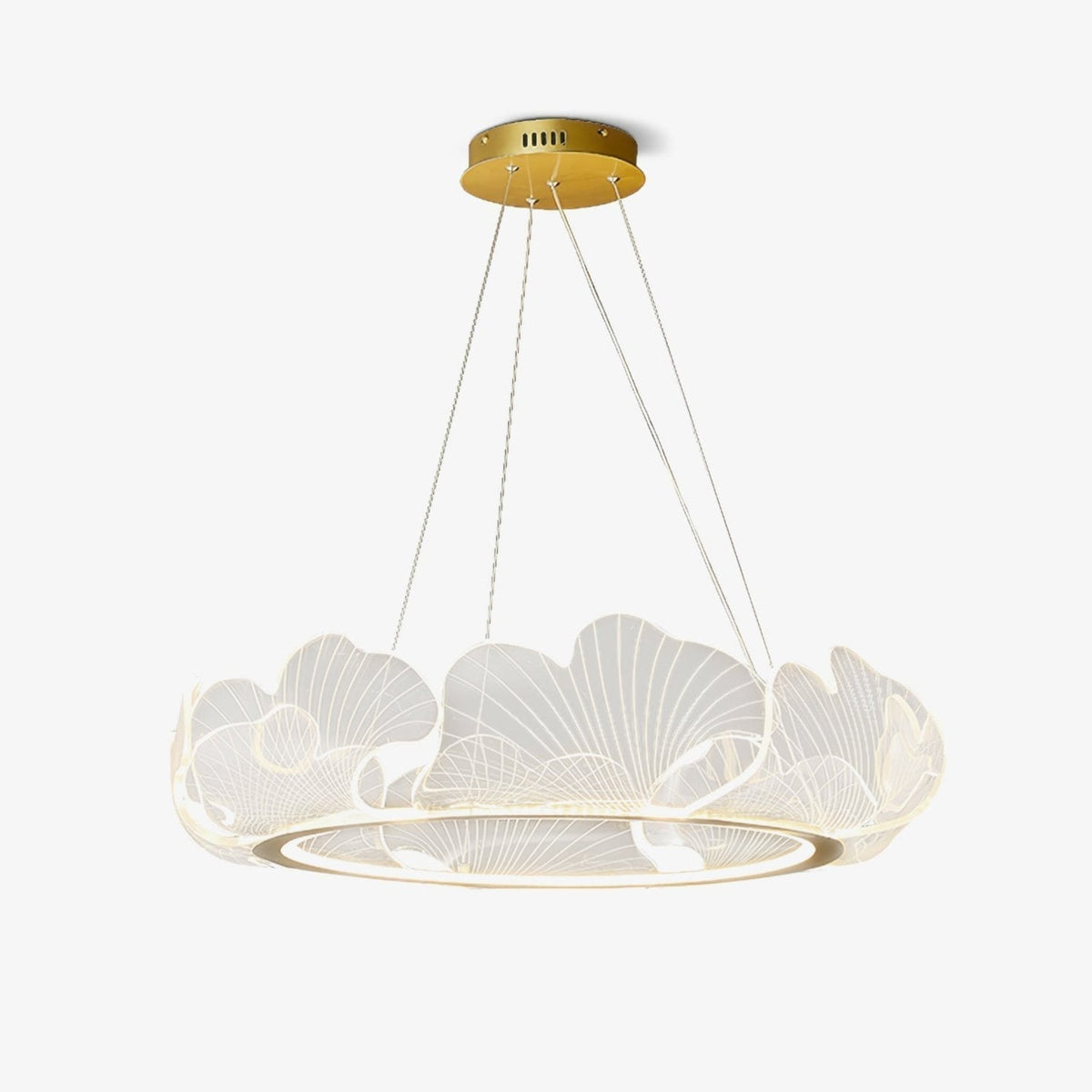 Lucisora Pendant Lamp Frosted Acrylic Floral Ring