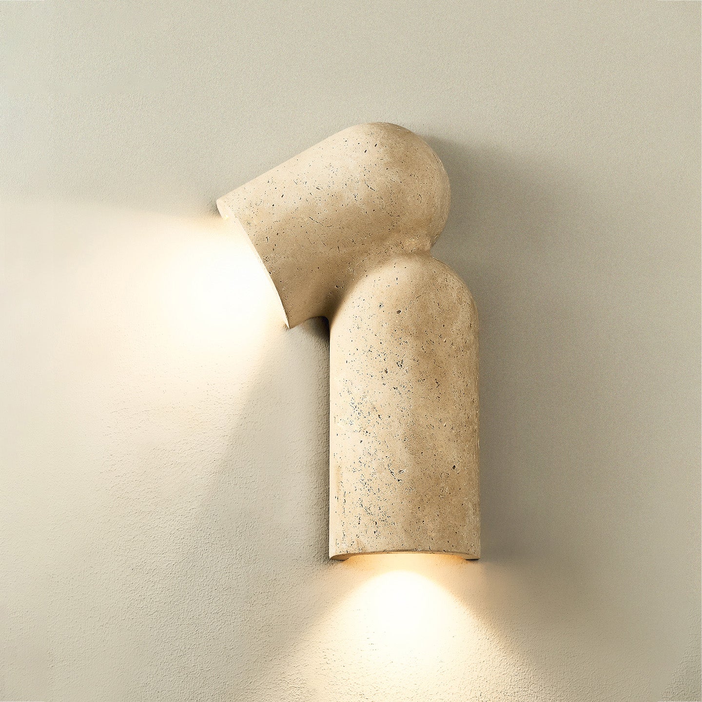 Alma Fancy Yellow Travertine Wall Lamp