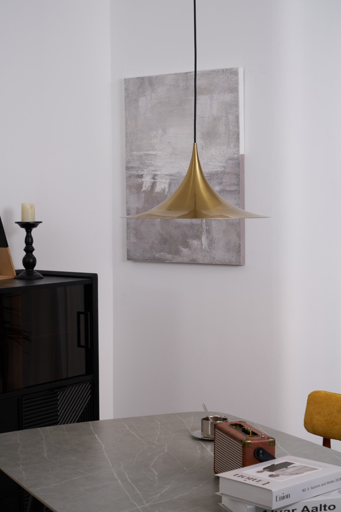 Valerira Steel Sculptural Pendant Light