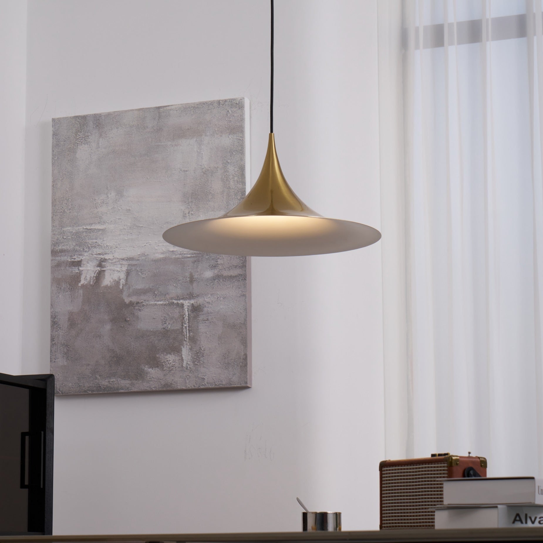 Valerira Steel Sculptural Pendant Light