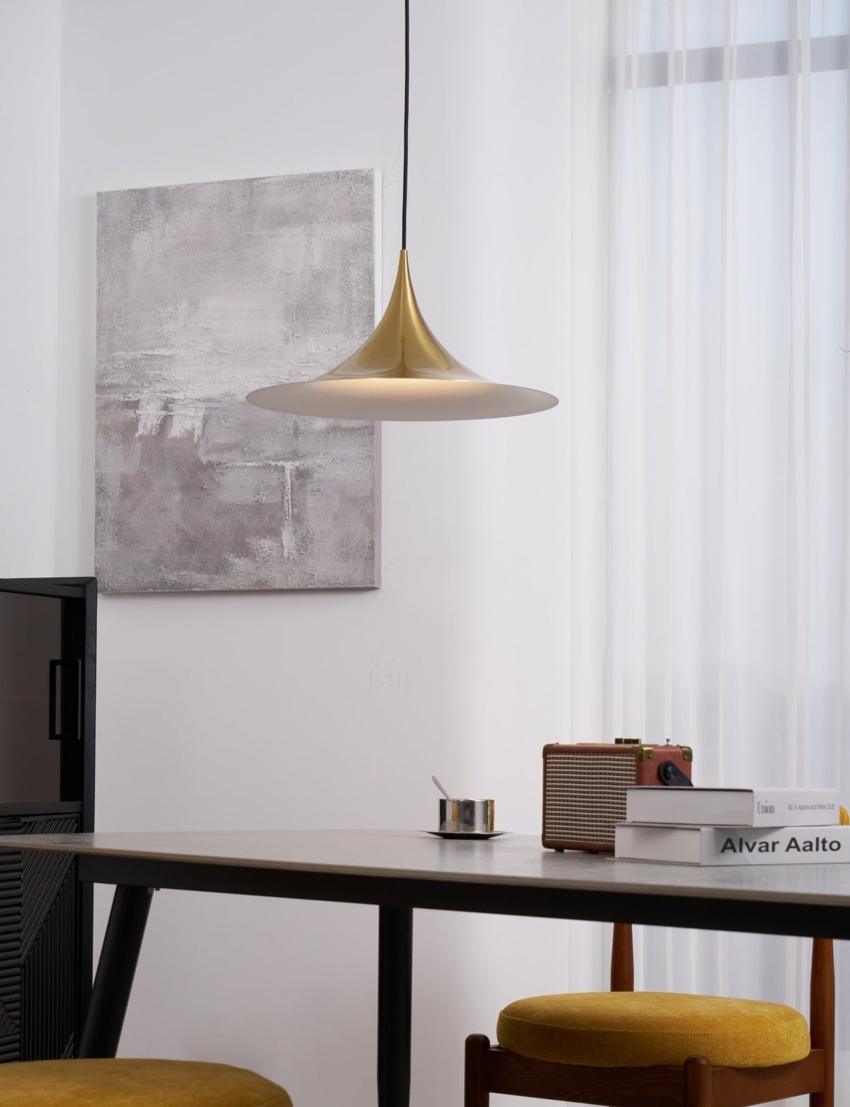 Valerira Steel Sculptural Pendant Light