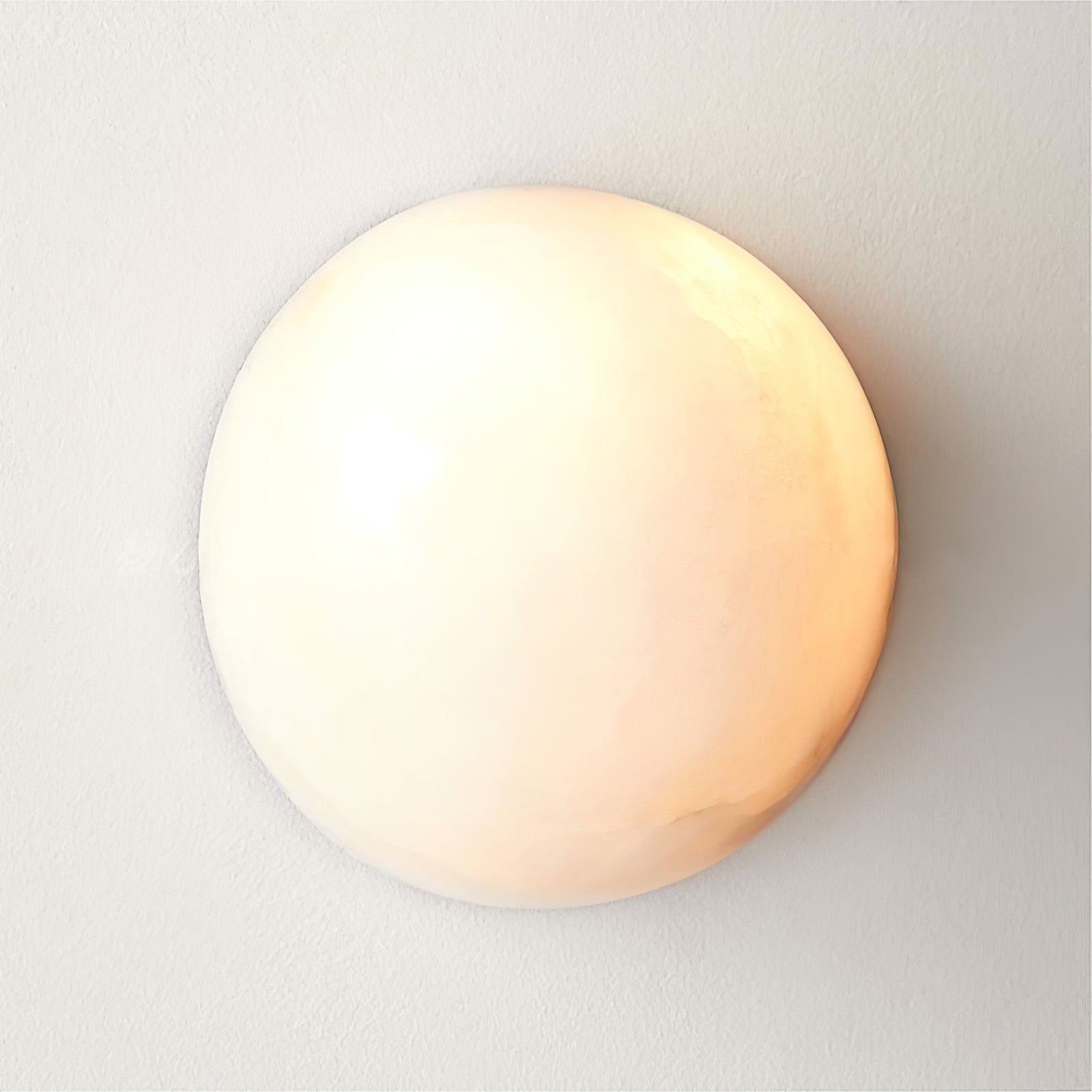 Elvar Semicircular   Minimalist Alabaster Ceiling Light