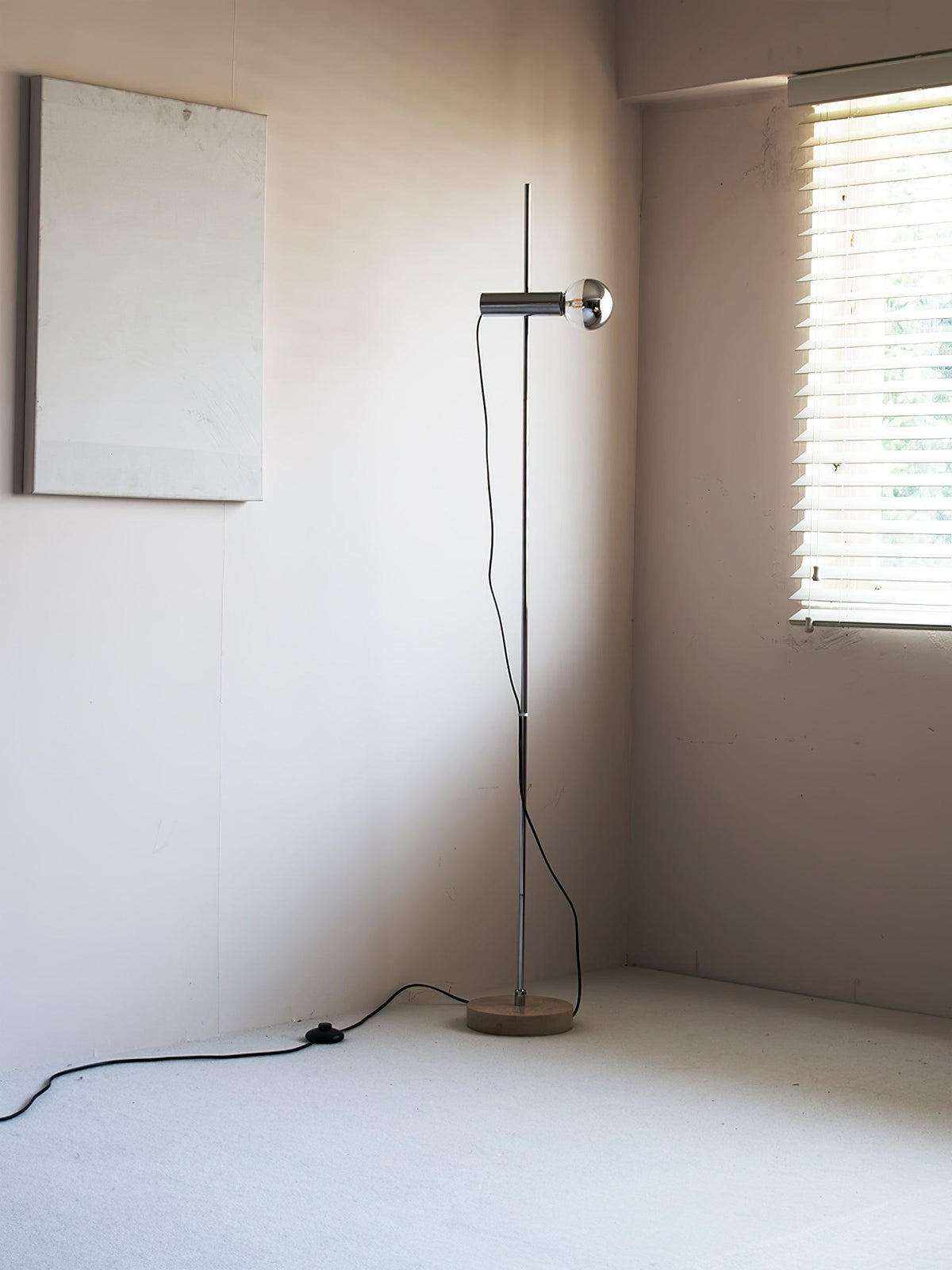 Orbital Industrial Marble Floor Lamp
