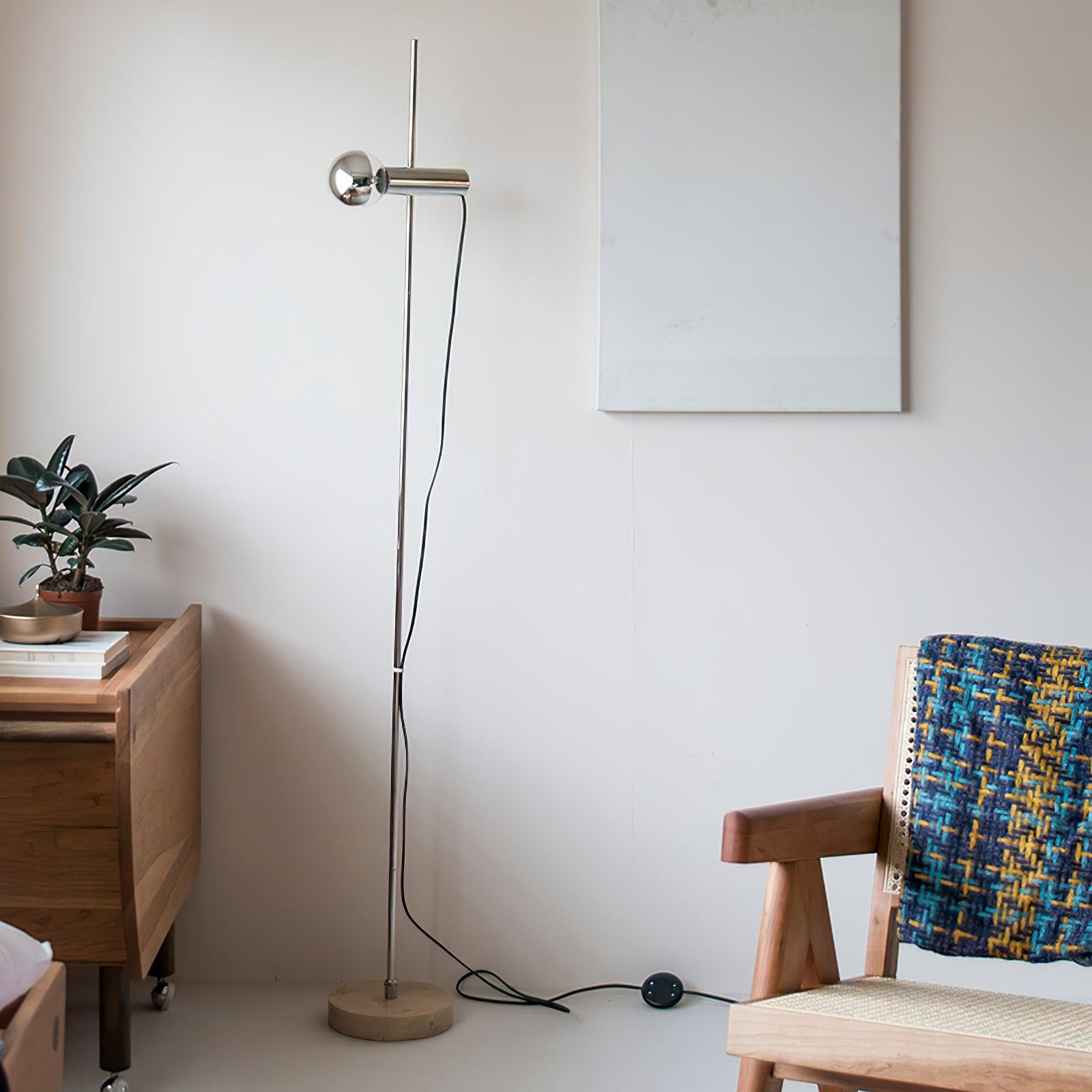 Orbital Industrial Marble Floor Lamp