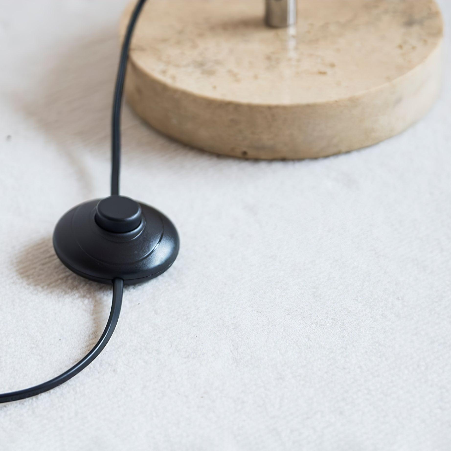 Orbital Industrial Marble Floor Lamp