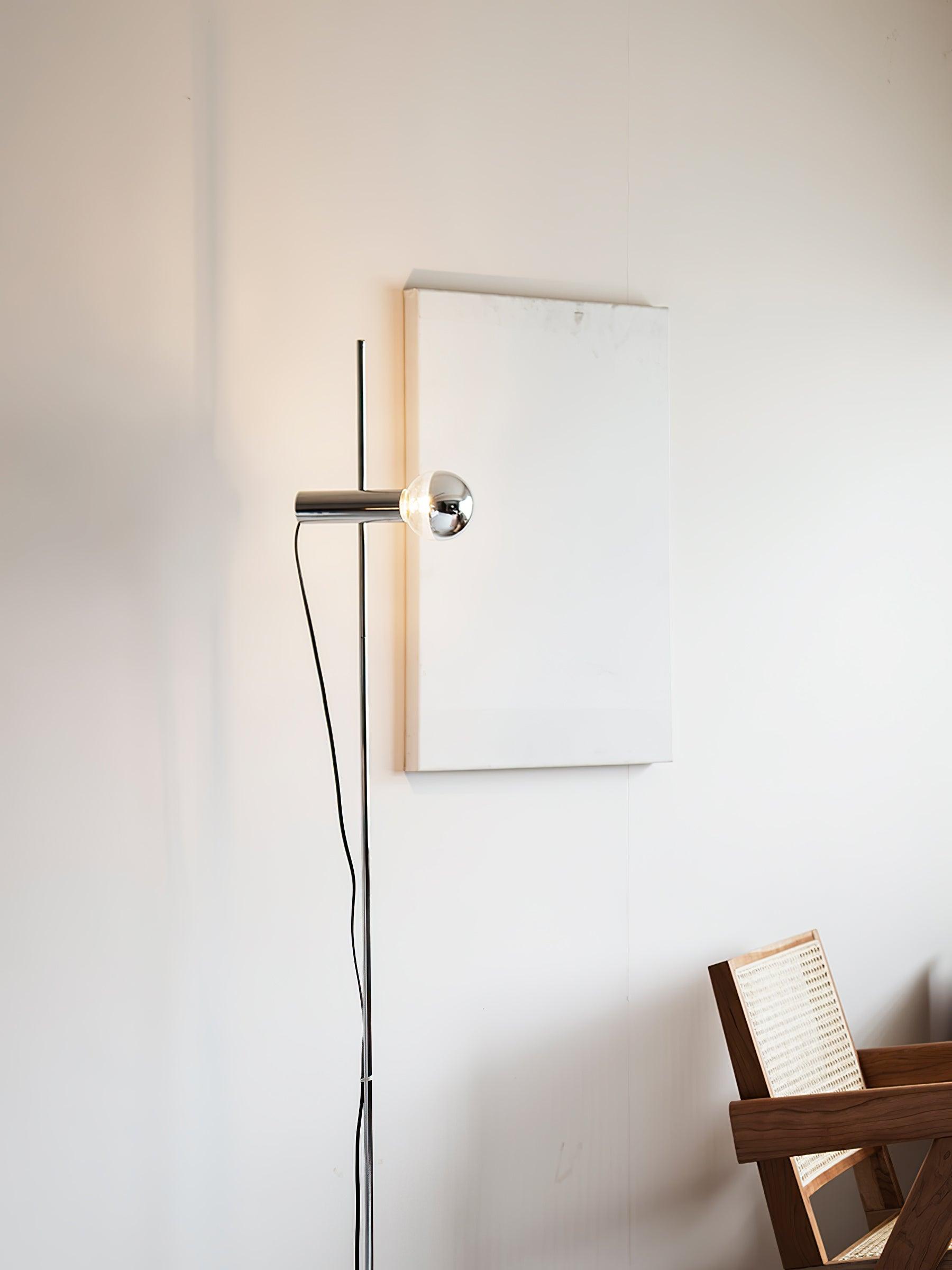 Orbital Industrial Marble Floor Lamp