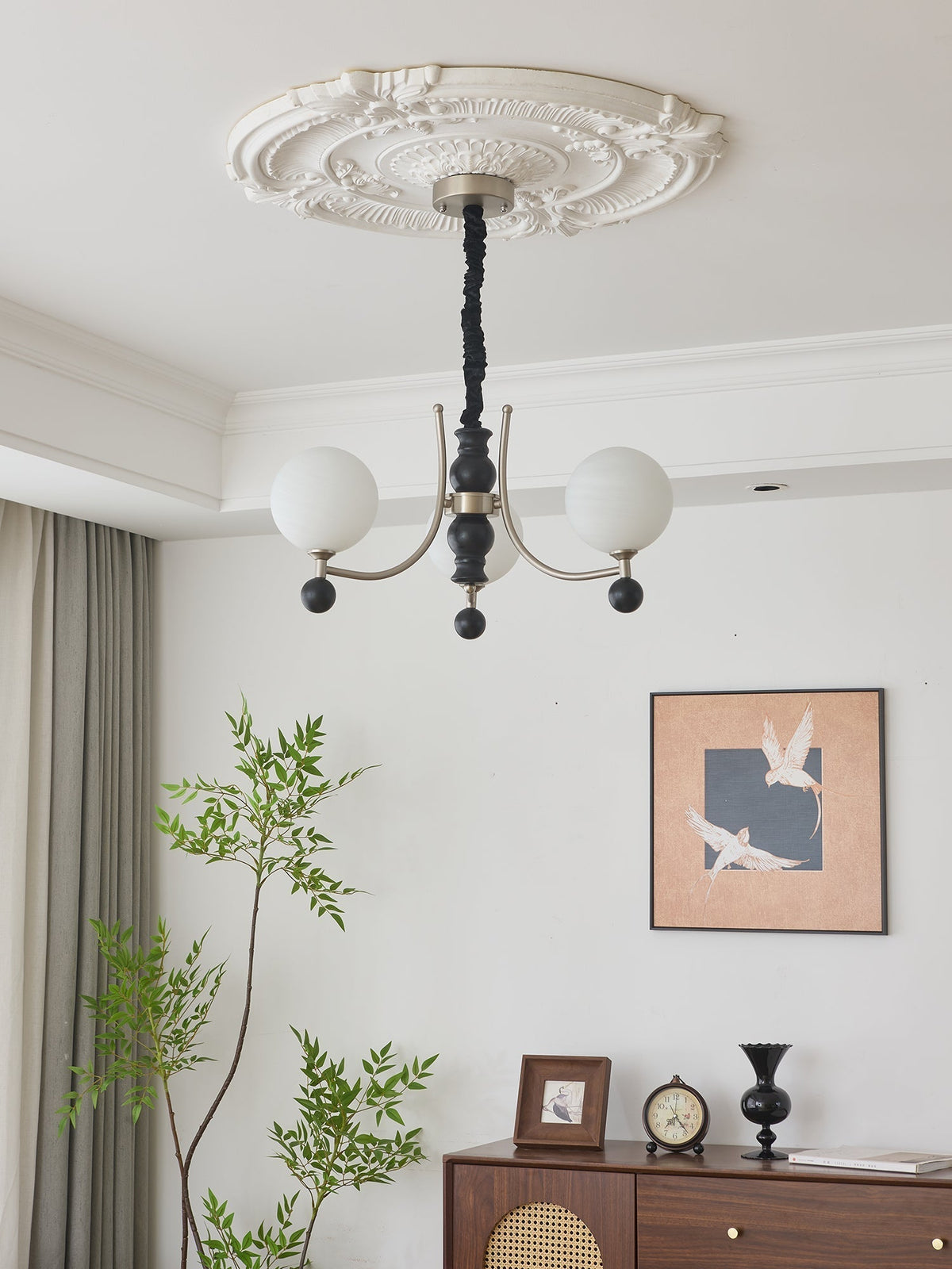 Serenus Traditional Sphere Wood Chandelier