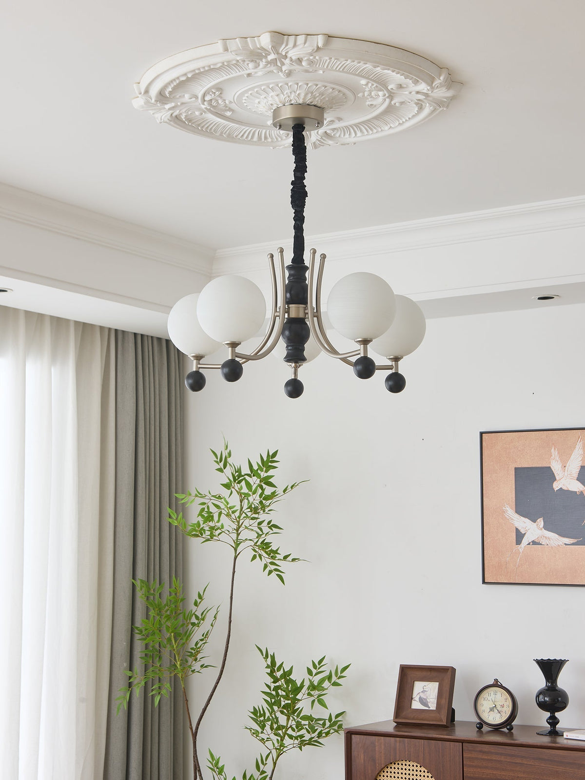 Serenus Traditional Sphere Wood Chandelier