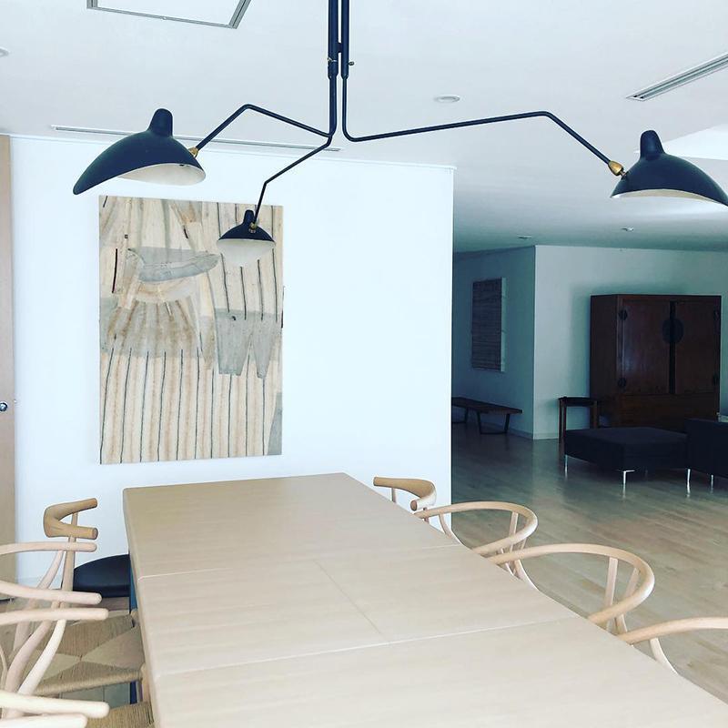 Wesley Minimalist Metal Ceiling Light Three Arm