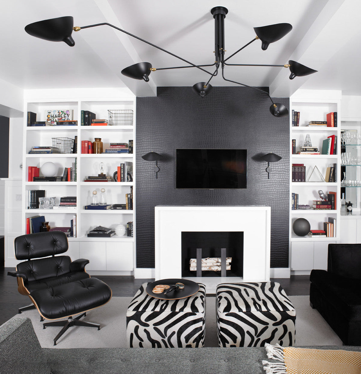 Wesley Minimalist Metal Ceiling Light Three Arm