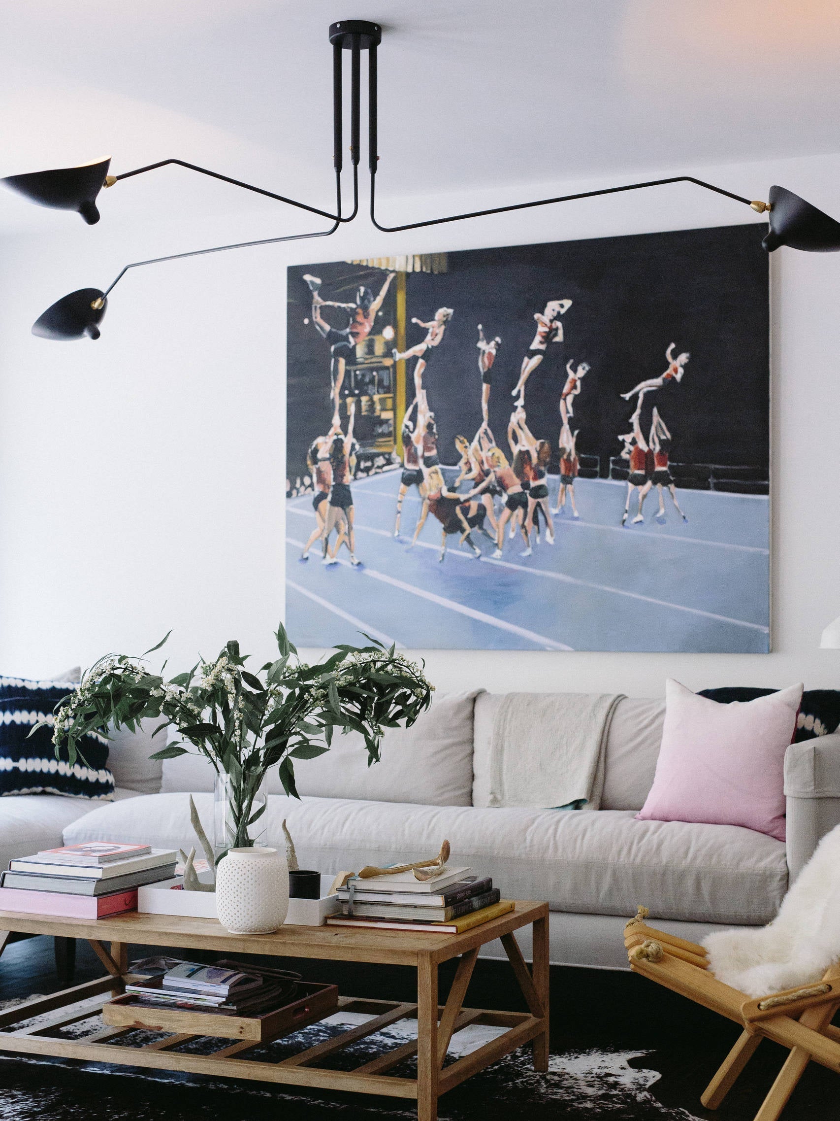 Wesley Minimalist Metal Ceiling Light Three Arm