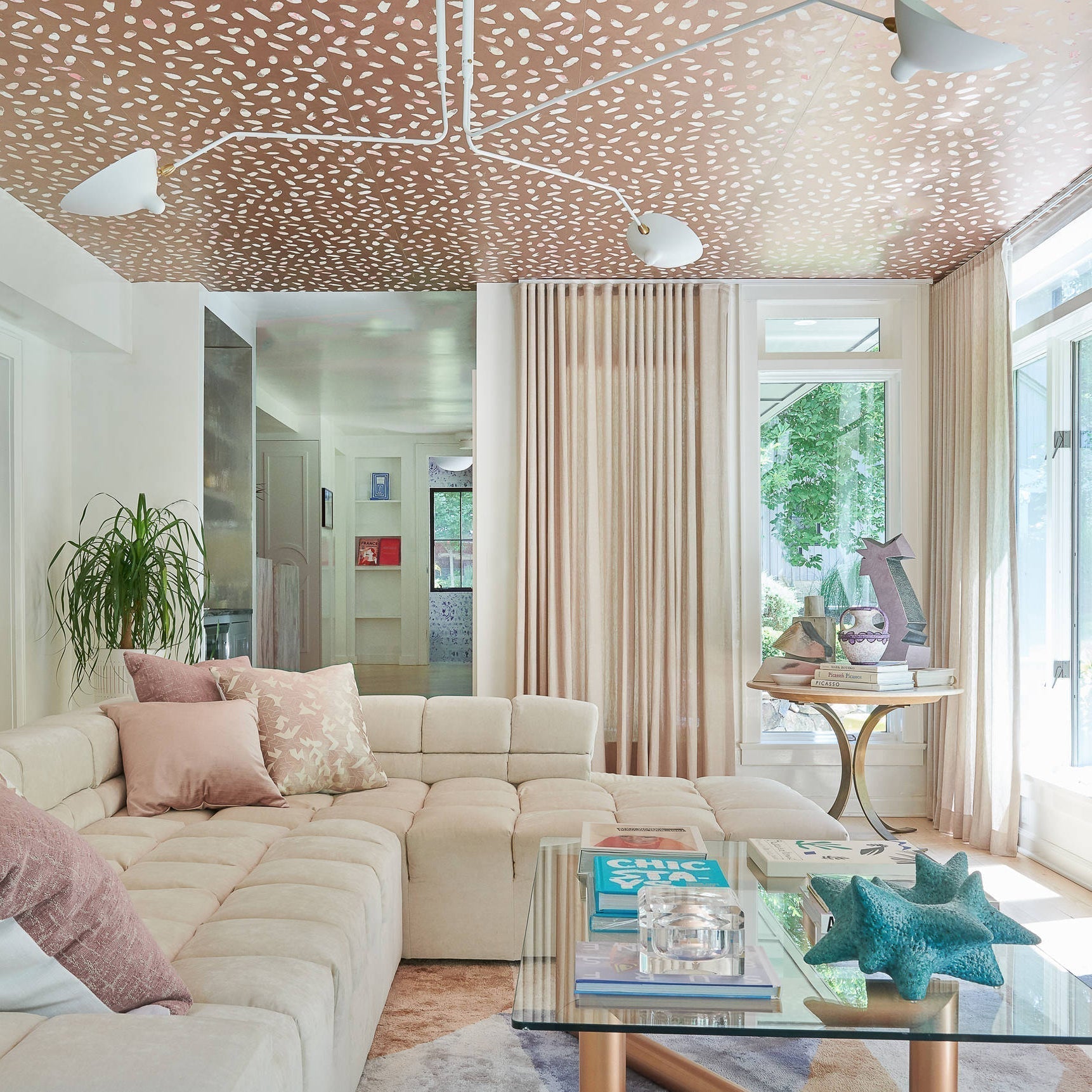 Wesley Minimalist Metal Ceiling Light Three Arm