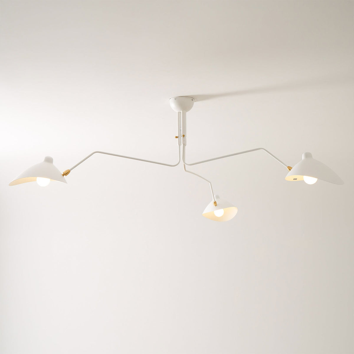 Wesley Minimalist Metal Ceiling Light Three Arm
