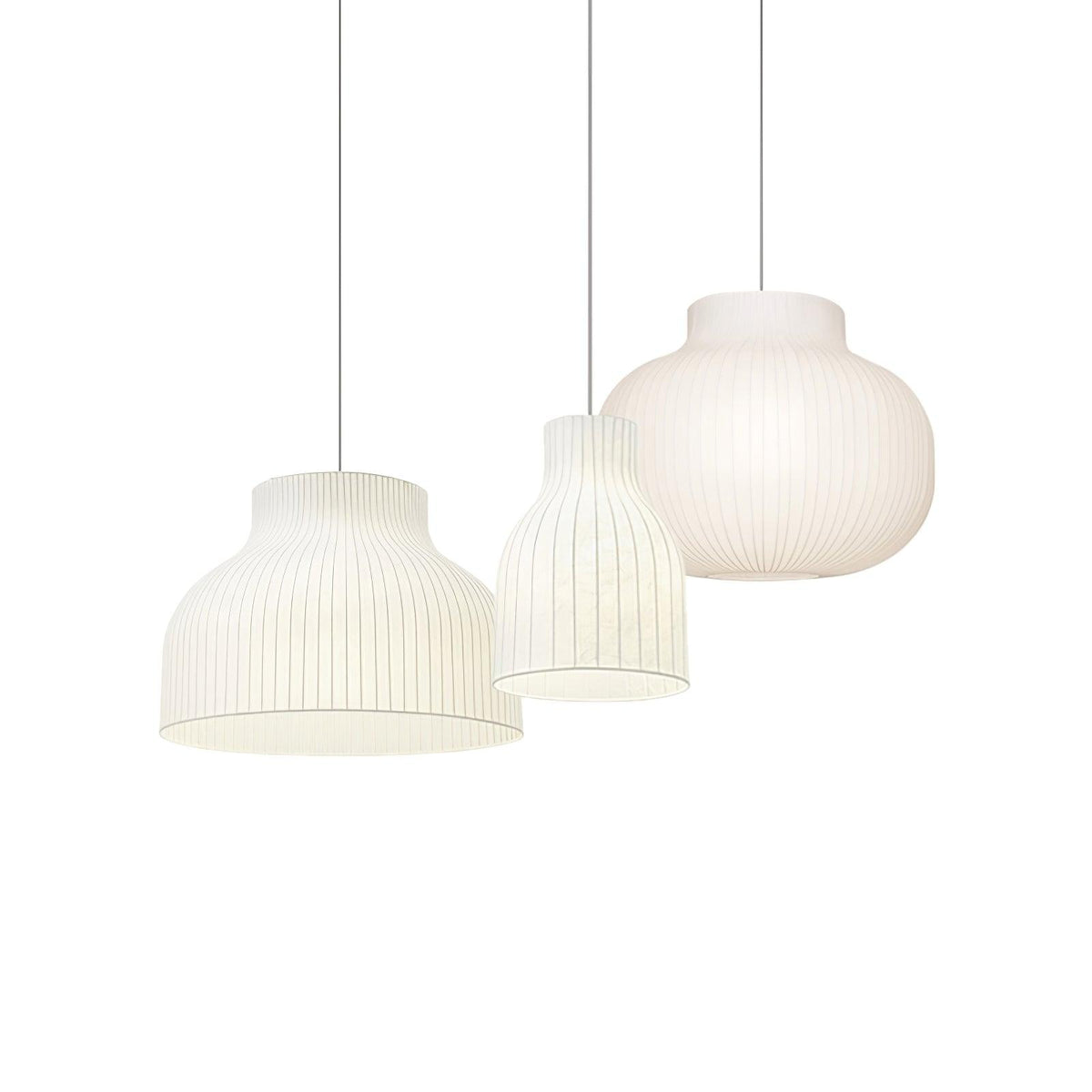 Teriivora Silk Ribbed Pendant Light
