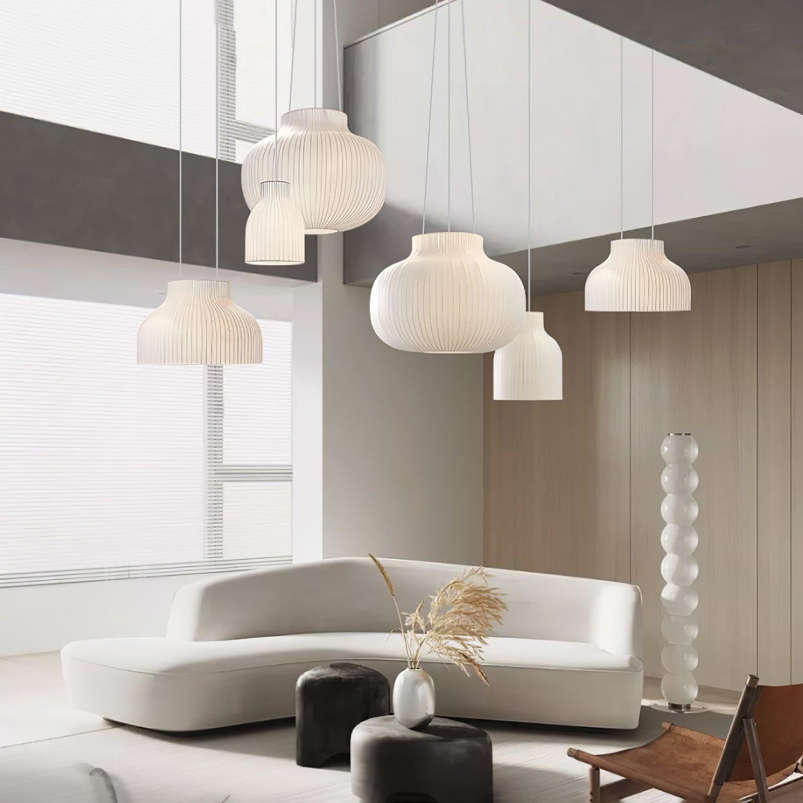 Teriivora Silk Ribbed Pendant Light