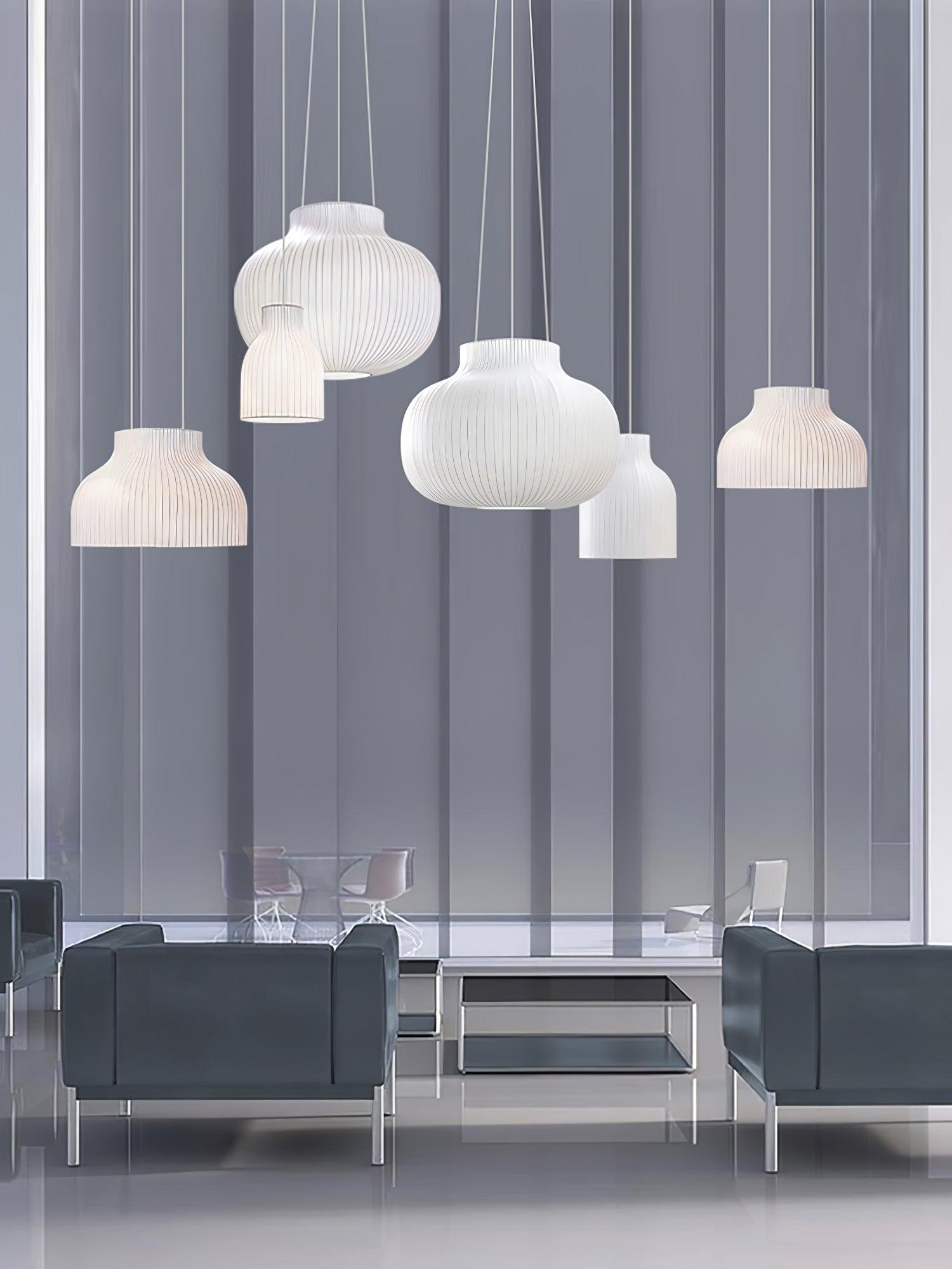 Teriivora Silk Ribbed Pendant Light