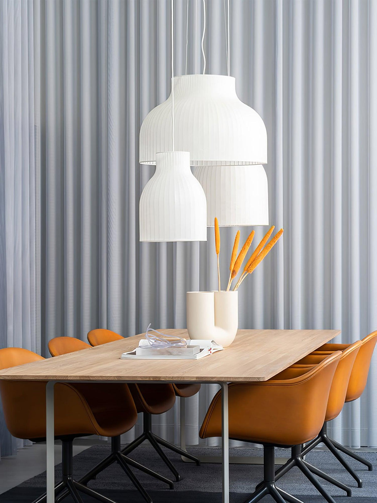 Teriivora Silk Ribbed Pendant Light