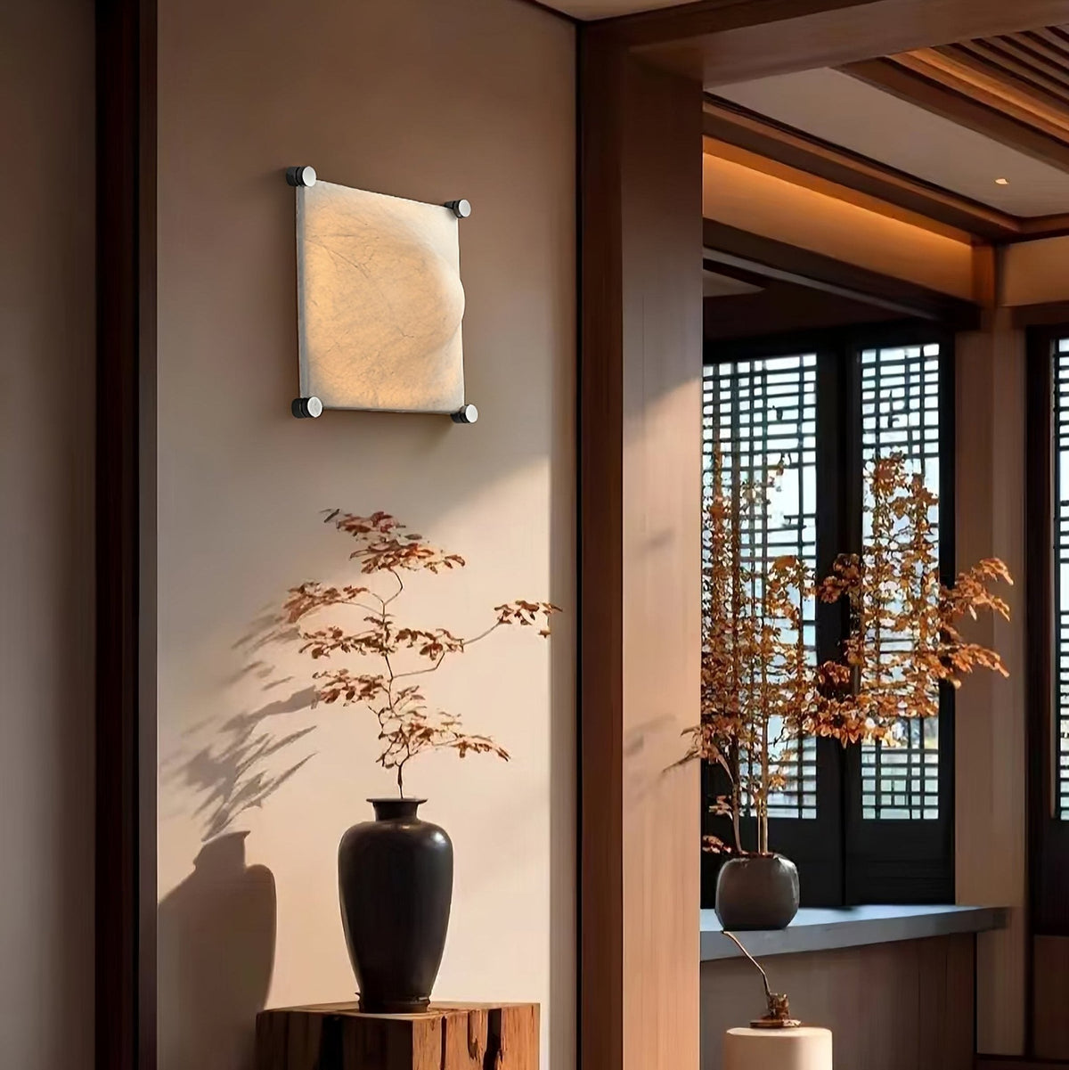 Panel Rustic Silk Wall Light