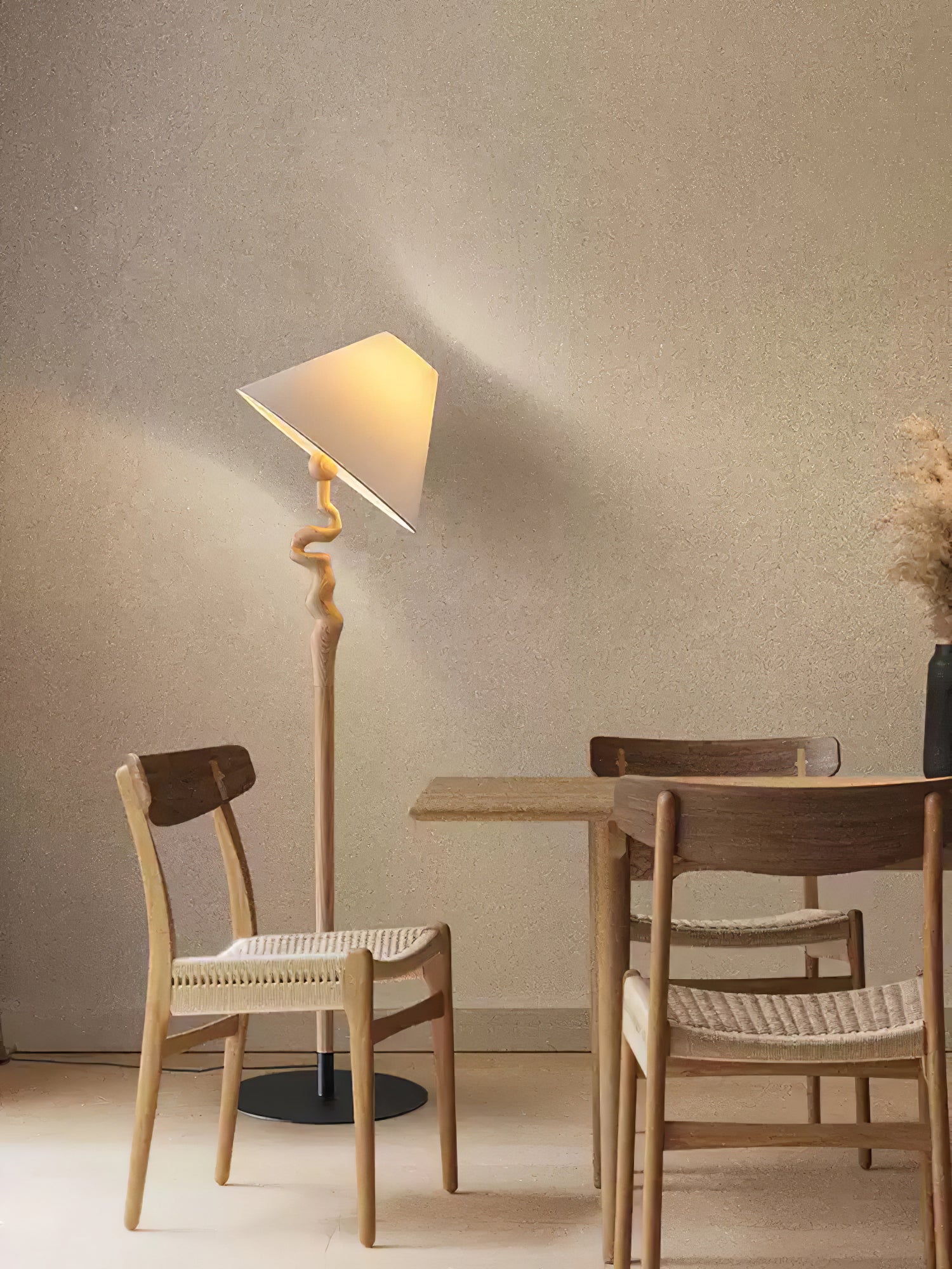Avloril Artistic Wooden Floor Lamp
