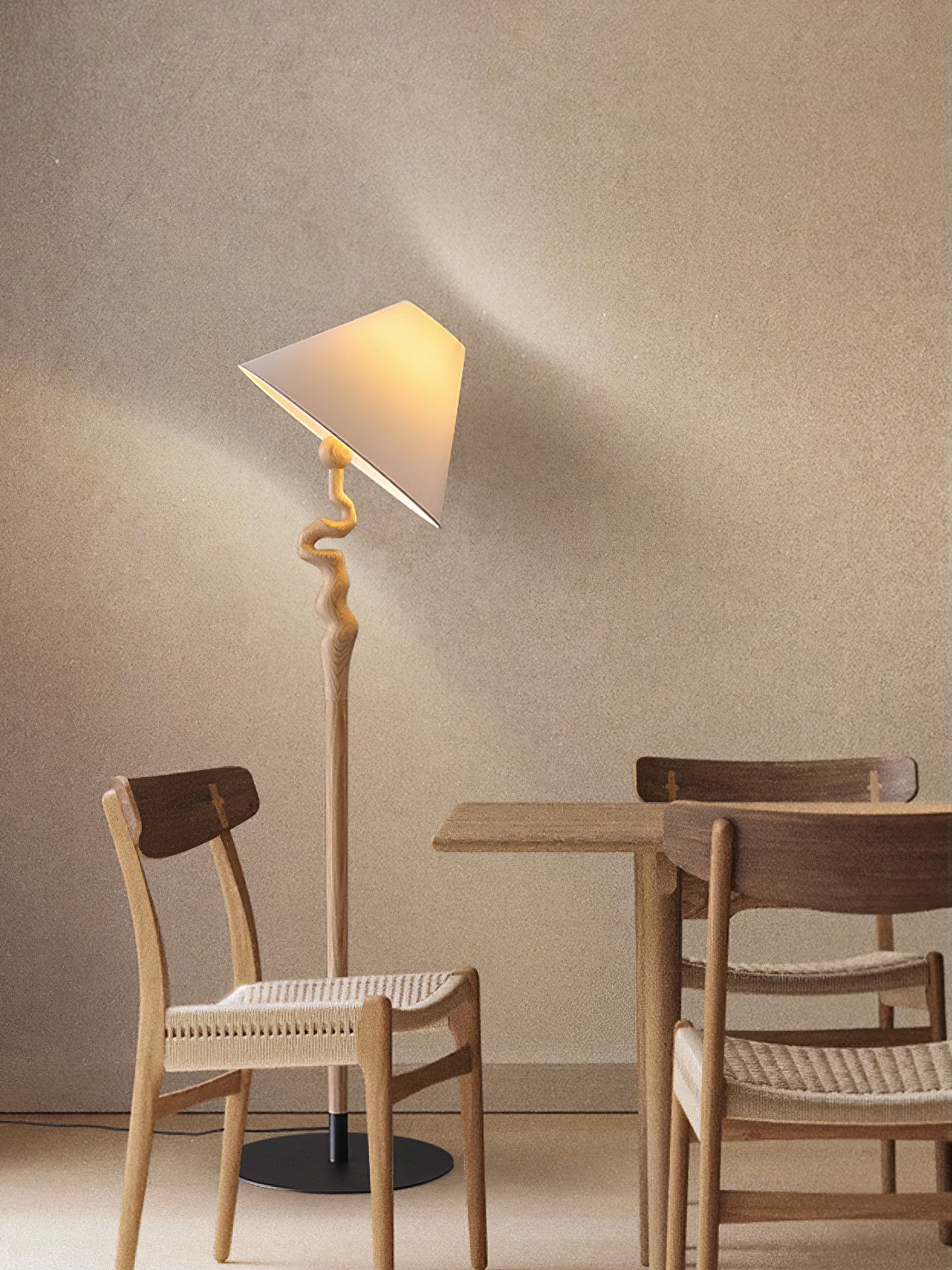 Avloril Artistic Wooden Floor Lamp