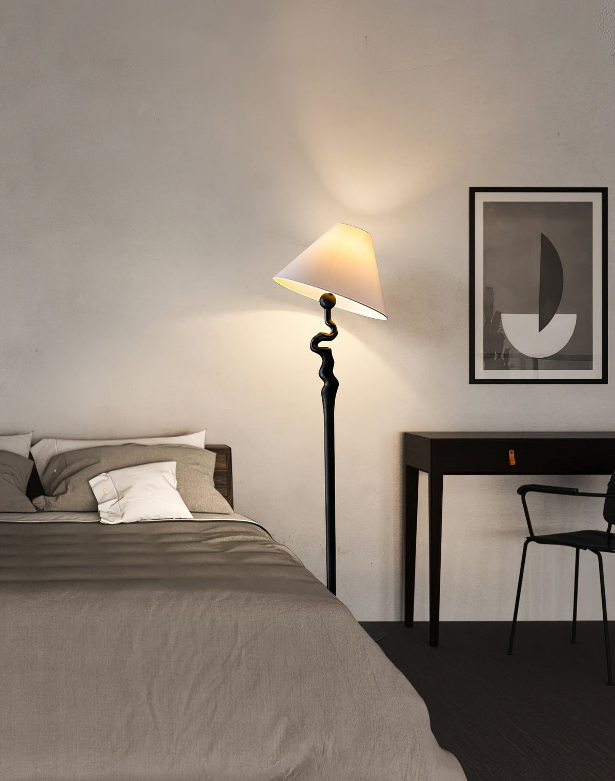Avloril Artistic Wooden Floor Lamp