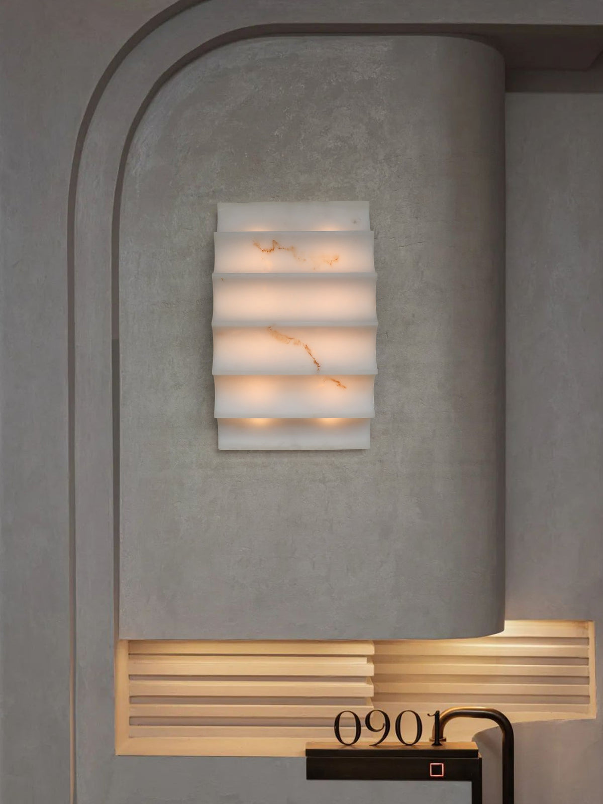 Dolax Tiered Alabaster Wall Lamp