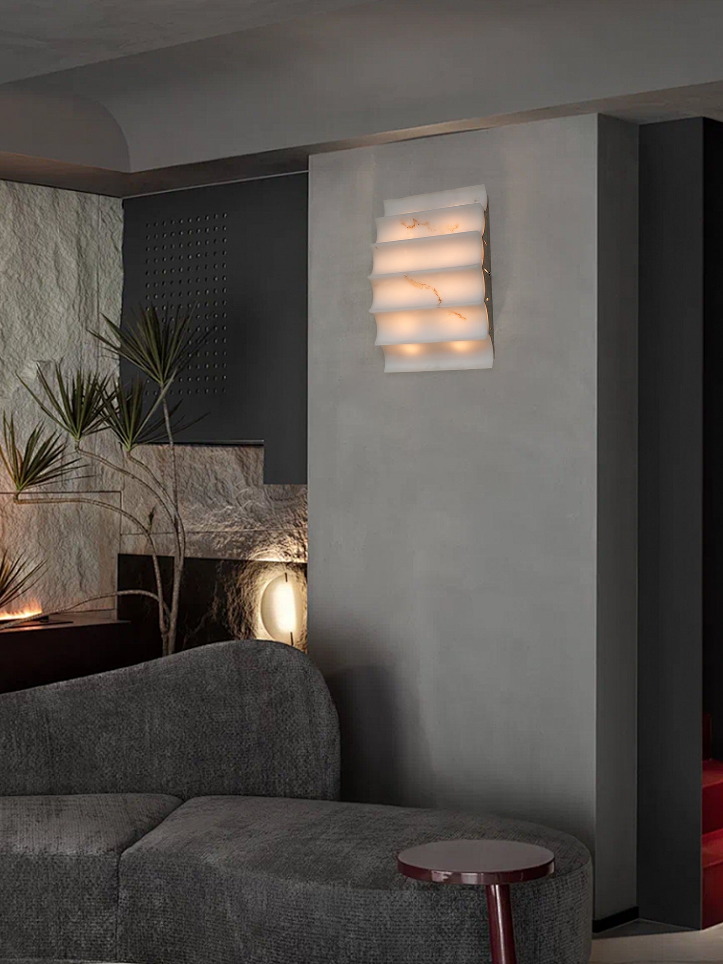 Dolax Tiered Alabaster Wall Lamp