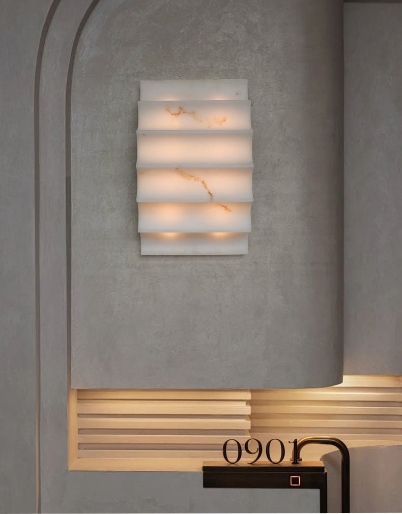 Dolax Tiered Alabaster Wall Lamp