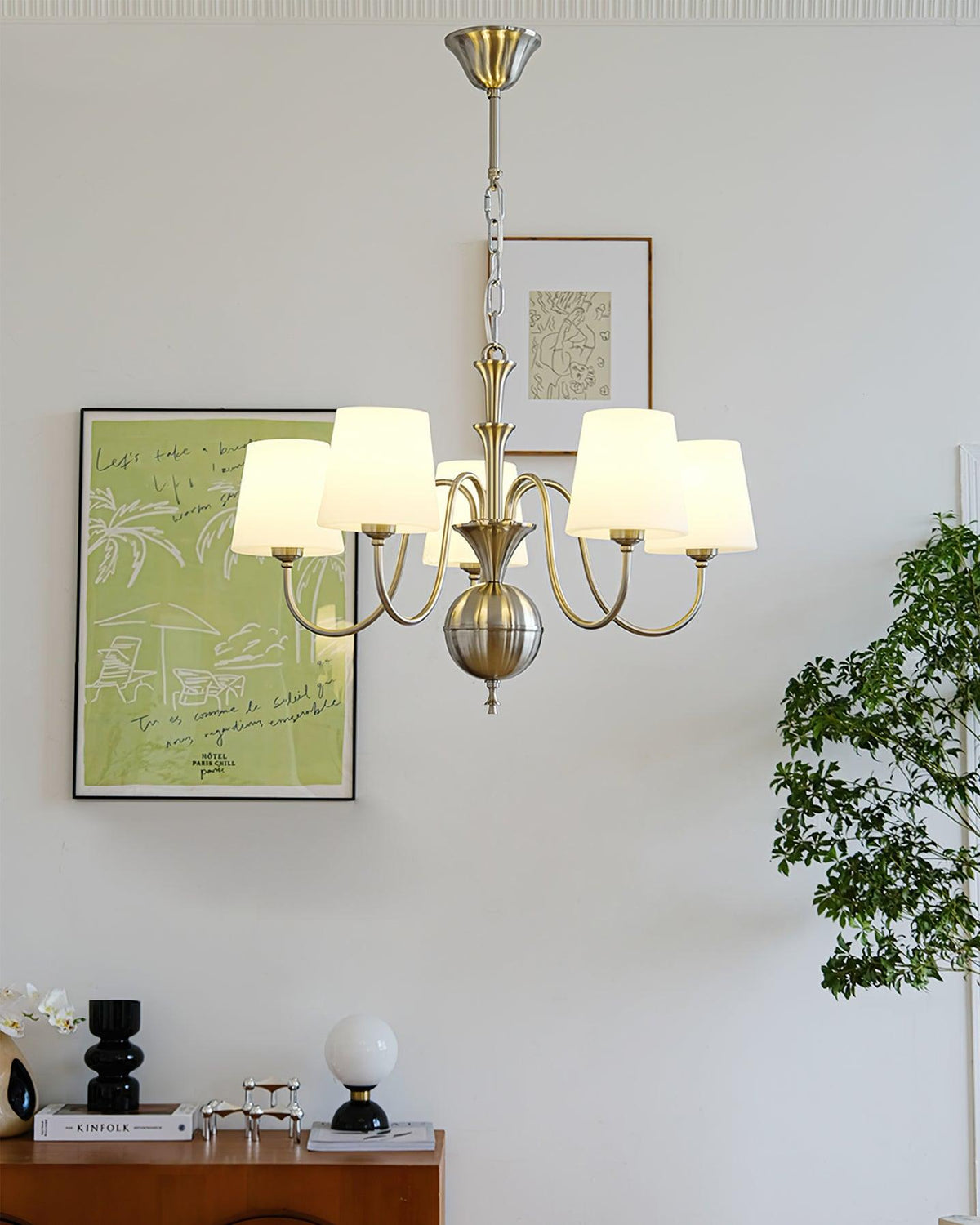 Olmiris Elegant Nickel Chandelier