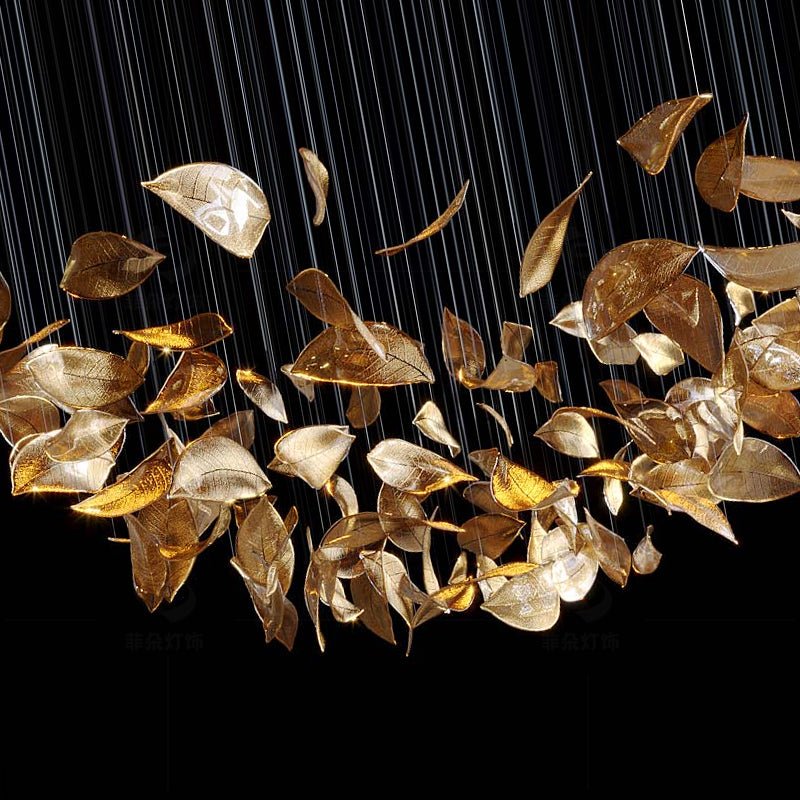 Darien Iridescent Leaf Pendant Light