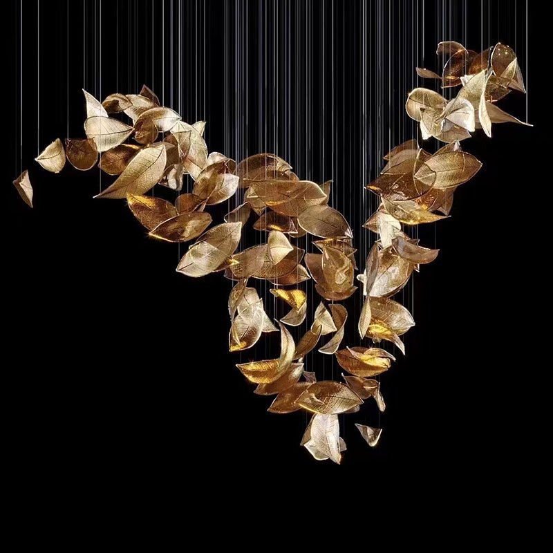 Darien Iridescent Leaf Pendant Light
