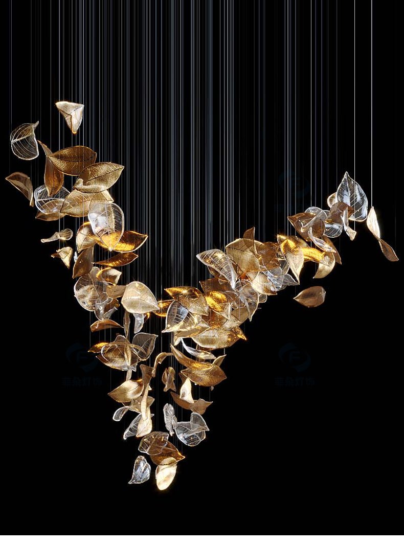 Darien Iridescent Leaf Pendant Light