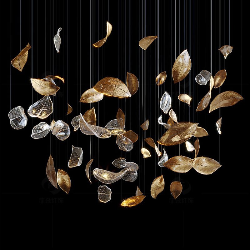 Darien Iridescent Leaf Pendant Light