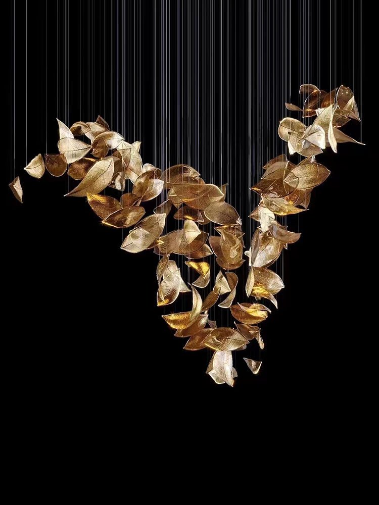 Darien Iridescent Leaf Pendant Light