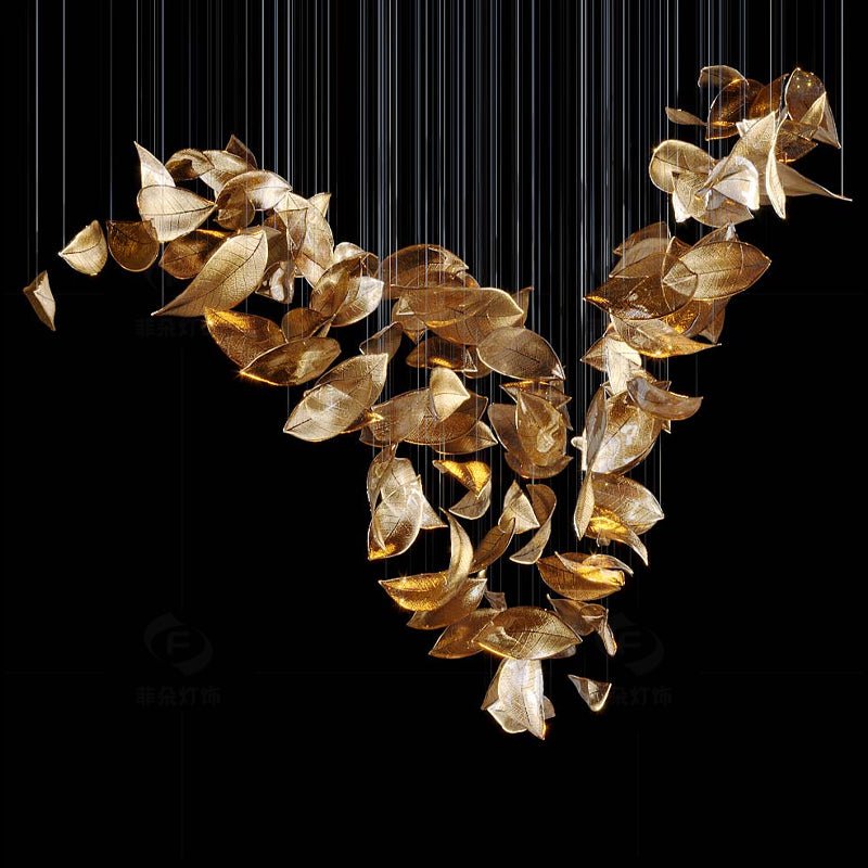 Darien Iridescent Leaf Pendant Light