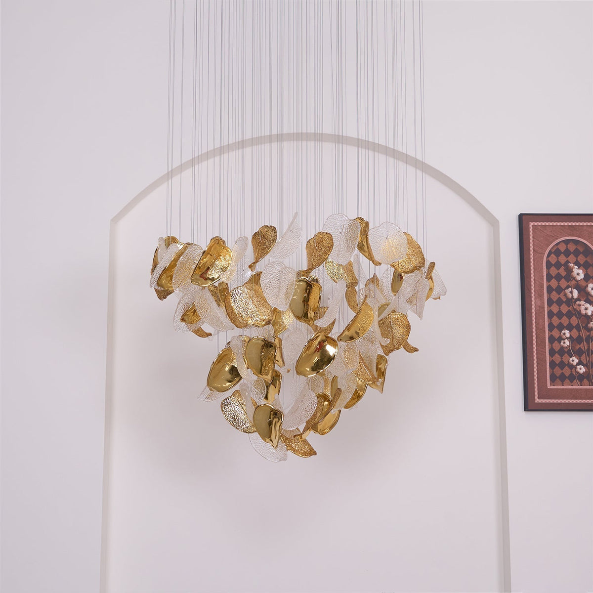 Darien Iridescent Leaf Pendant Light