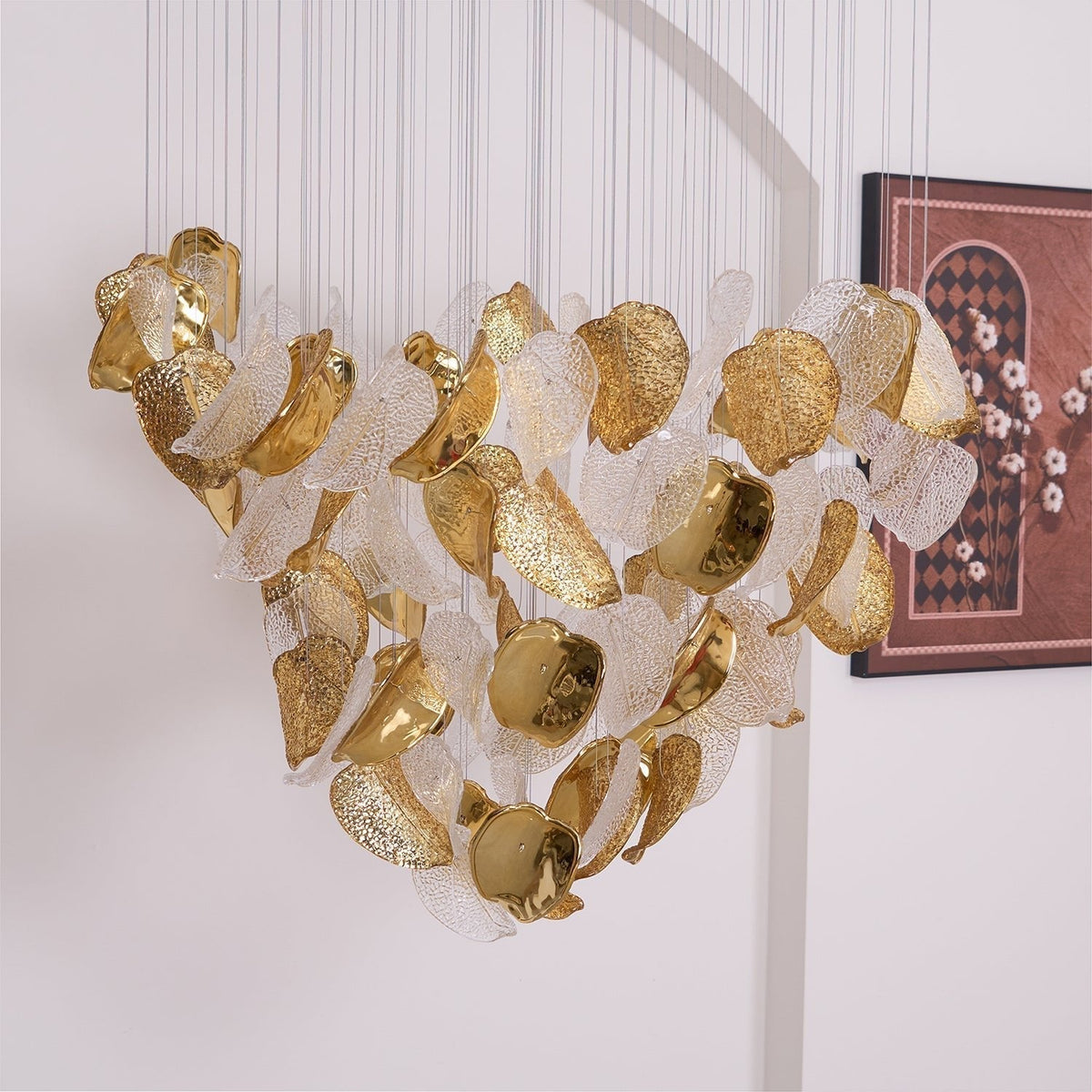 Darien Iridescent Leaf Pendant Light