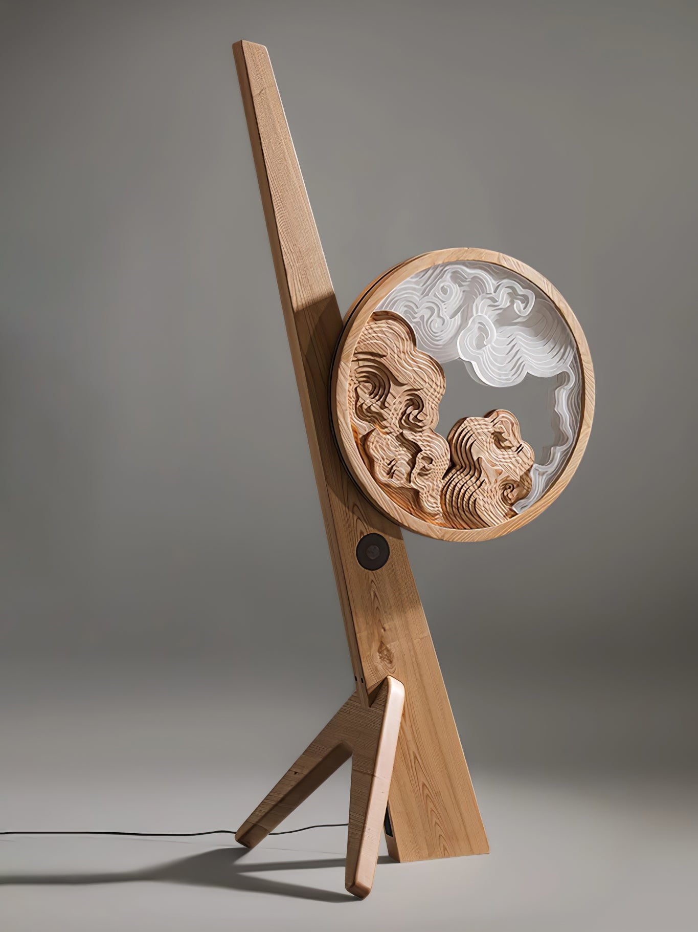 Cunoreth Rustic Wood Table Lamp