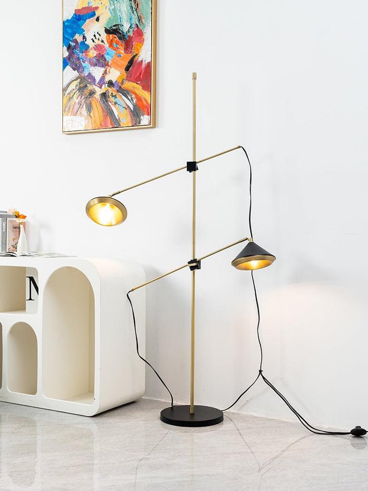 Mylirir Art Deco Brass Floor Lamp