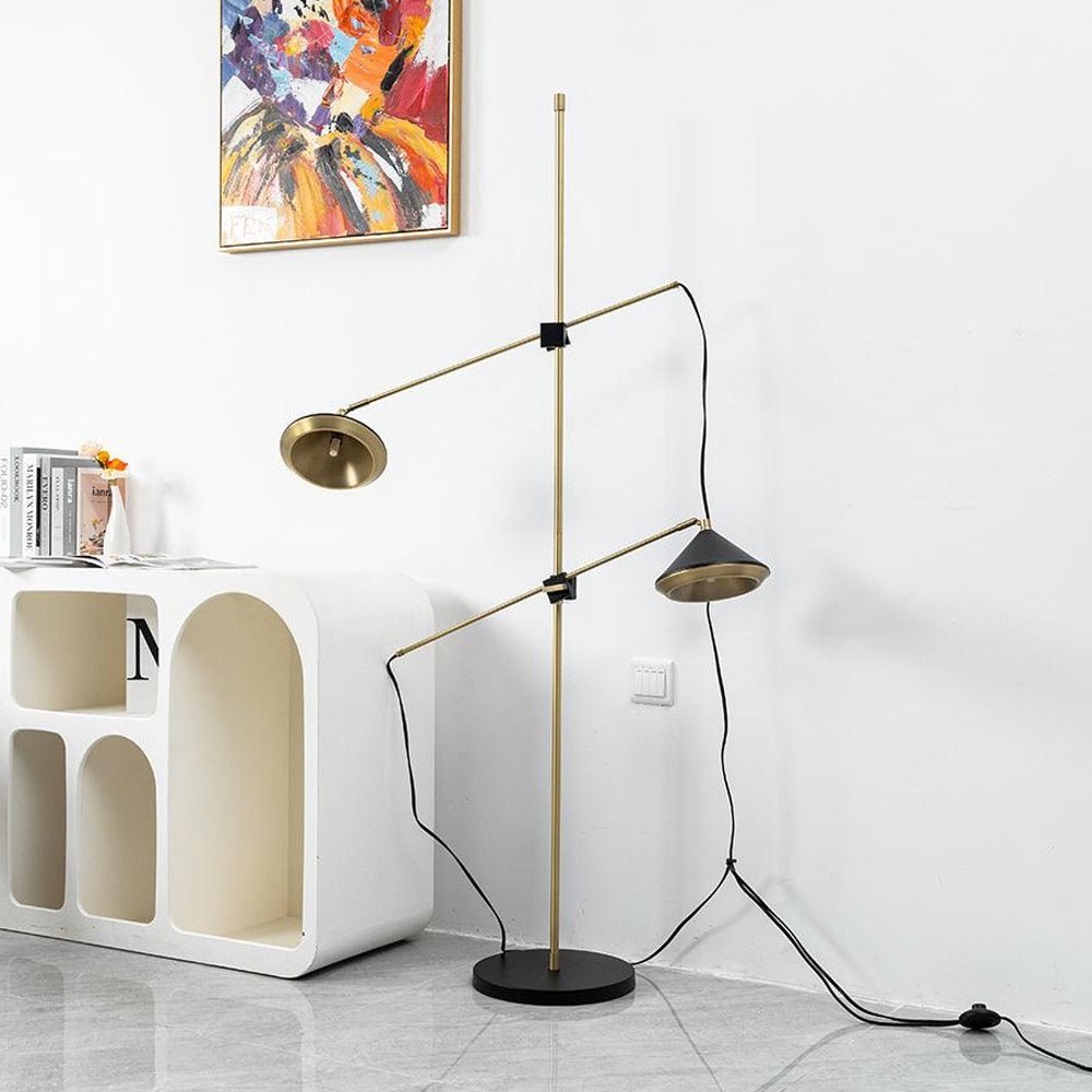 Mylirir Art Deco Brass Floor Lamp